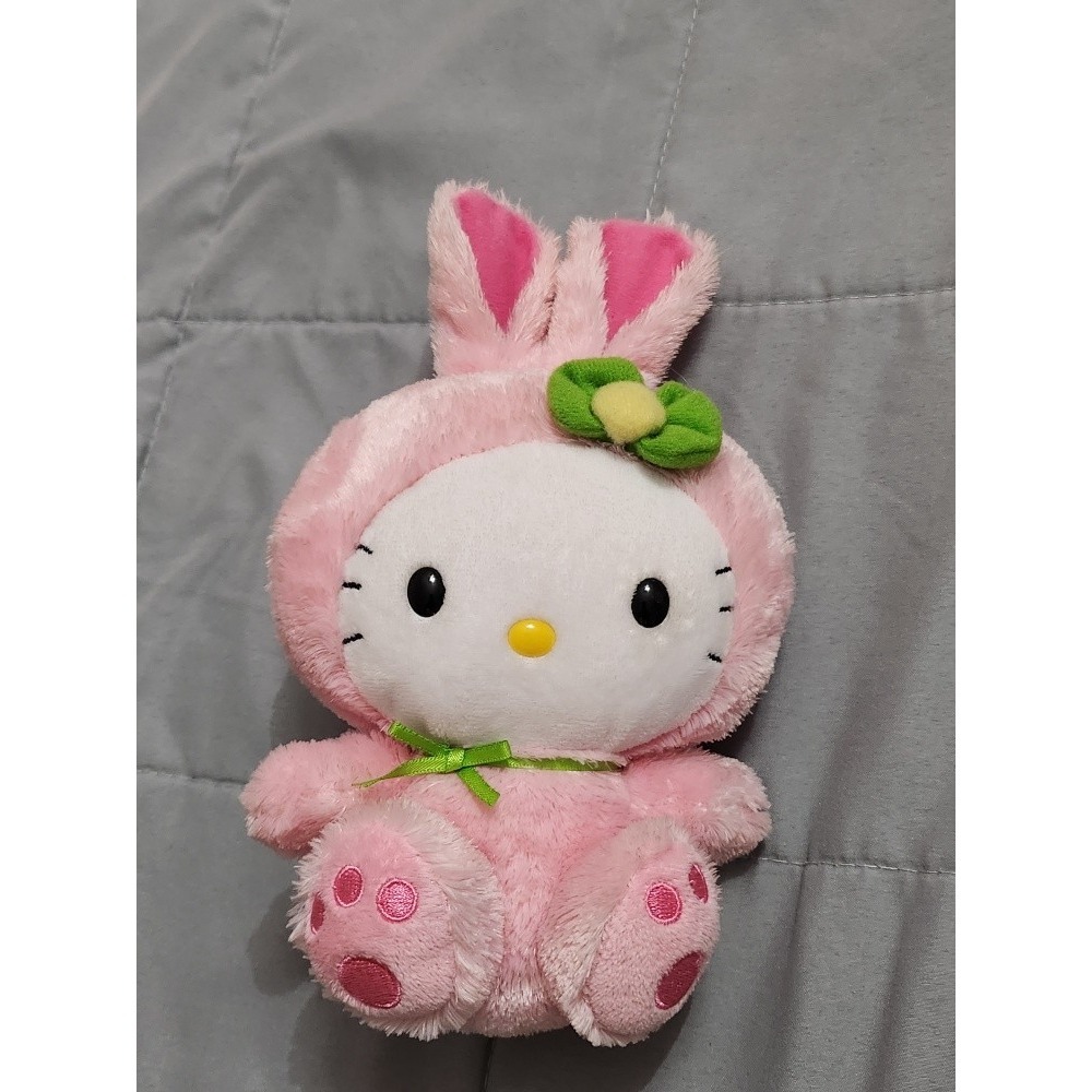 Sanrio Ty Hello Kitty Pink Bunny Easter Plush Beanie Baby Stuffed Animal Toy